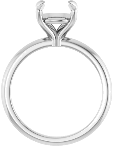 14K White 8.8 mm Round Solitaire Engagement Ring Mounting (2)