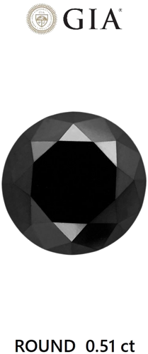 0.51 carat Fancy Black-VVS2 Excellent cut Natūralus Round Deimantas (1)