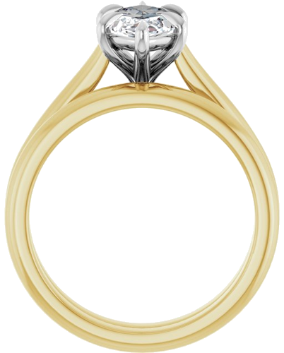 Sužadėtuvių Žiedas „Claw-Prong“ 14k yellow/white gold Marquise 12mm x 6mm (7)