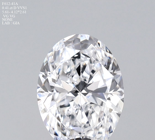 0.41 carat D-VVS1 Natūralus Oval Deimantas (1)