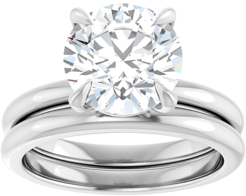 Platinum 9 mm Round Solitaire Engagement Ring Mounting (7)