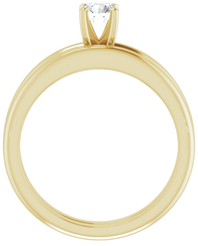 Sužadėtuvių Žiedas „Solitaire“ 585 Geltonojo Aukso Round 4.4mm (7)