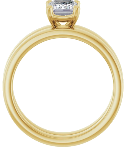 Sužadėtuvių Žiedas „Solitaire“ 585 Geltonojo Aukso Emerald 7mm x 5mm (7)