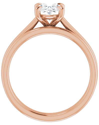 14K Rose  8x6 mm Oval Solitaire Engagement Ring Mounting (7)