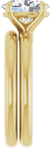 Sužadėtuvių Žiedas „Claw-Prong Euro Shank“ 14k yellow gold Oval 9mm x 7mm (9)