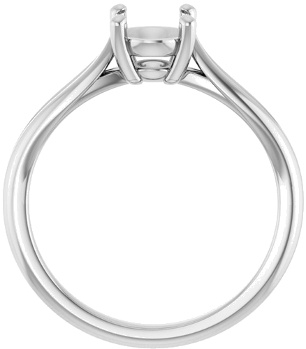 Sužadėtuvių Žiedas „Solitaire“ 14k white gold Oval 8mm x 6mm (2)