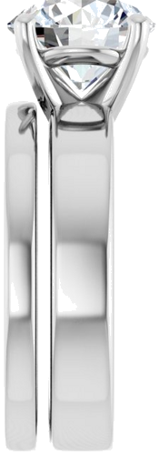 Sužadėtuvių Žiedas „Solitaire“ 585 Baltojo Aukso Round 9mm (9)