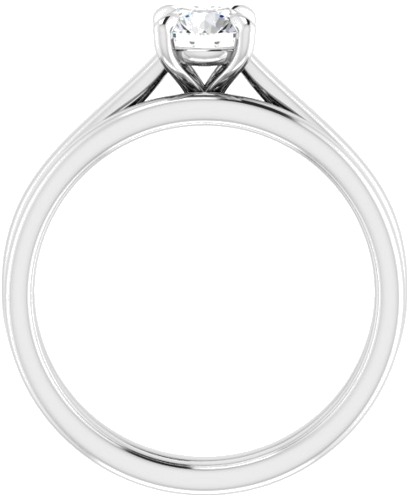 14K White  5.2 mm Round Solitaire Engagement Ring Mounting (7)