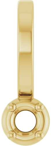 Pakabukas „Family Bezel-Style Bar“ 14k yellow gold Round 2mm (1)
