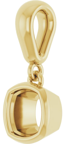 14K Yellow  5 mm Cushion Pendant Mounting (2)