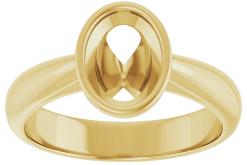 Sužadėtuvių Žiedas „Bezel-Set Solitaire“ 14k yellow gold Oval 8mm x 6mm (3)