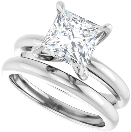 Sužadėtuvių Žiedas „Solitaire“ 950 Platinos Square 7mm (10)