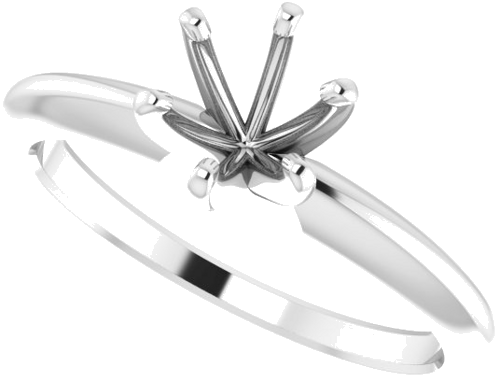 Sužadėtuvių Žiedas „Solitaire“ 950 Platinos Round 5.7mm x 6mm (5)