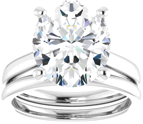 Sužadėtuvių Žiedas „Solitaire“ 925 Sidabro Oval 12mm x 10mm (8)