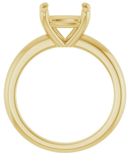 Sužadėtuvių Žiedas 14k yellow gold Cushion 9mm (2)