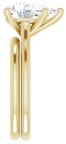 14K Yellow 12x8 mm Pear Solitaire Engagement Ring Mounting (9)