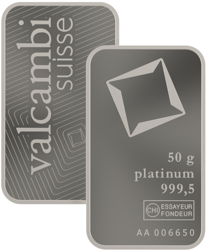 50 г Платиновый слиток Valcambi (5)