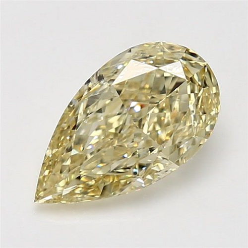 2.74 carat Fancy Light Yellow-VS2 Natūralus Pear Deimantas (1)