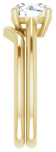 Sužadėtuvių Žiedas „Solitaire“ 14k yellow gold Round 7.4mm (9)