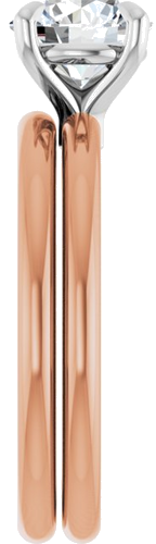 14K Rose White 7 mm Round Solitaire Engagement Ring Mounting (9)