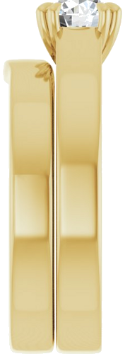 Sužadėtuvių Žiedas „Double Claw-Prong Solitaire“ 14k yellow gold Round 5.8mm (9)