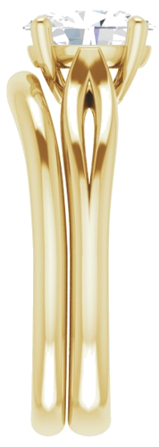 Sužadėtuvių Žiedas „Solitaire“ 14k yellow gold Oval 8mm x 6mm (9)