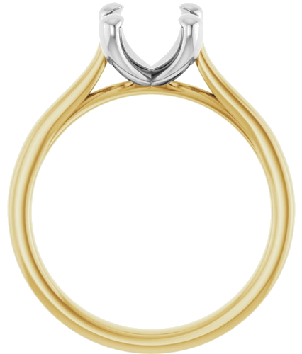 Sužadėtuvių Žiedas 10k yellow/white gold Oval 9mm x 7mm (2)