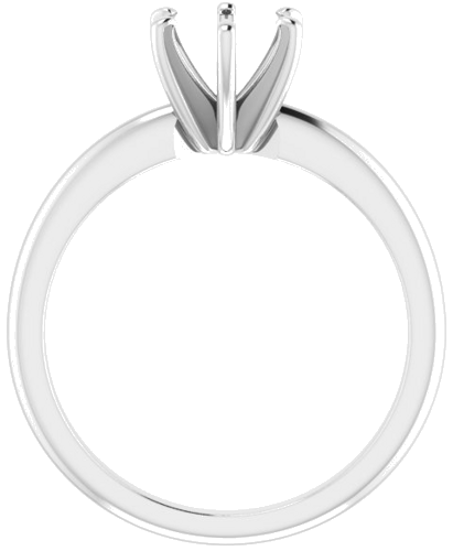 Platinum  6.5 mm Round Solitaire Engagement Ring Mounting (2)