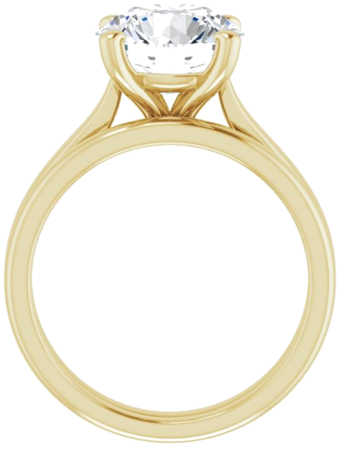 14K Yellow 9.4 mm Round Engagement Ring Mounting (7)