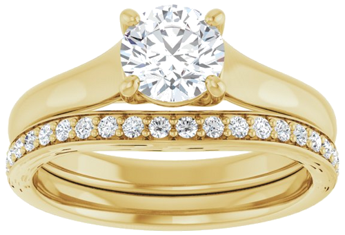 14K Yellow 5.8 mm Round Solitaire Engagement Ring Mounting (8)