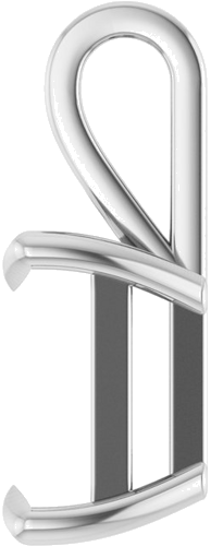 Pakabukas „Solitaire“ 10k white gold Square 8mm (3)