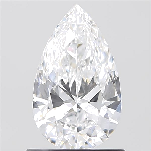 0.9 carat D-VS2 Natūralus Pear Deimantas (1)