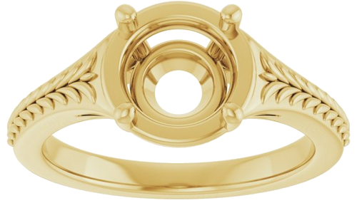 Sužadėtuvių Žiedas „Solitaire“ 10k yellow gold Round 7.4mm (3)