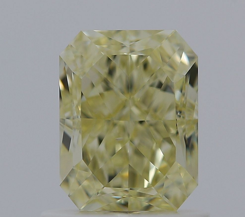 1.0 carat Fancy Light Yellow-VS2 Natūralus Radiant Deimantas (1)
