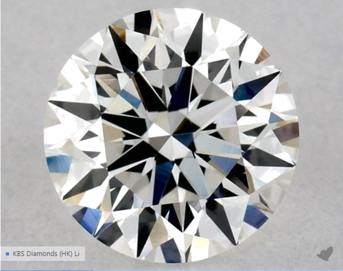 0.52 carat G-VVS2 GD cut Natūralus Round Deimantas (1)