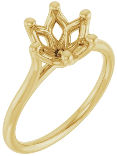 Sužadėtuvių Žiedas „Cathedral-Style Solitaire“ 14k yellow gold Round 8mm (1)