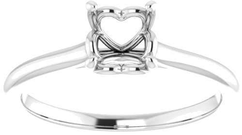 Sužadėtuvių Žiedas „Solitaire“ 585 Baltojo Aukso Round 6mm (3)