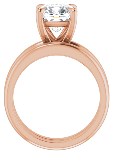 Sužadėtuvių Žiedas „Claw-Prong Solitaire“ 14k rose gold Cushion 8mm (7)