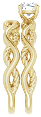 14K Yellow  5.2 mm Round Solitaire Engagement Ring Mounting (9)