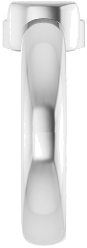 Sužadėtuvių Žiedas „Half-Bezel Solitaire“ 14k white gold Oval 8mm x 6mm (4)