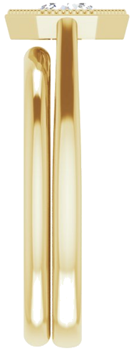 Sužadėtuvių Žiedas „Solitaire“ 585 Geltonojo Aukso Round 5.2mm (9)