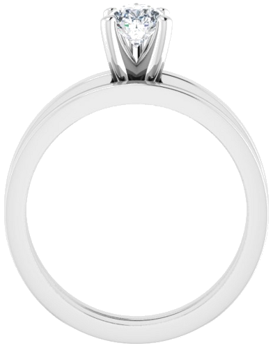 Sužadėtuvių Žiedas „Solitaire“ 14k white gold Pear 7mm x 5mm (7)