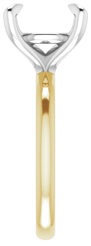 Sužadėtuvių Žiedas „Solitaire“ 14k yellow/white gold Round 11mm (4)