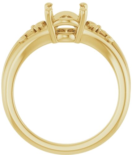 Sužadėtuvių Žiedas „Solitaire“ 585 Geltonojo Aukso Oval 9mm x 7mm (2)