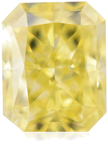 0.51 carat Fancy Vivid  Yellow-VVS2 Natūralus Radiant Deimantas (1)