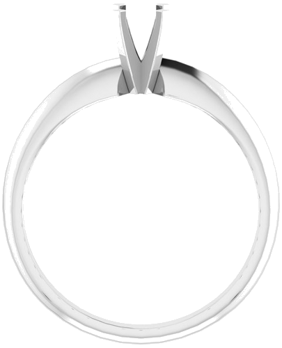 Sužadėtuvių Žiedas „Lightweight Solitaire“ 10k white gold & 14k white gold Round 4mm x 4.1mm (2)