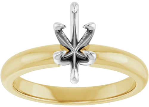 Sužadėtuvių Žiedas „Claw-Prong Solitaire“ 14k yellow/white gold Marquise 9mm x 4.5mm (3)