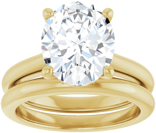 Sužadėtuvių Žiedas 14k yellow gold Oval 11mm x 9mm (8)