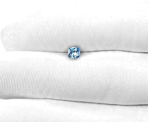 0.44 carat BLUE Cushion Aquamarine (1)