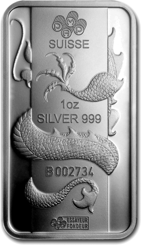 1 oz Серебряный слиток Год Дракона 2012 PAMP (4)